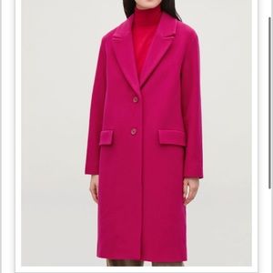 fuschia wool coat